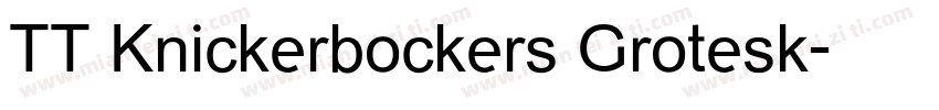 TT Knickerbockers Grotesk字体转换